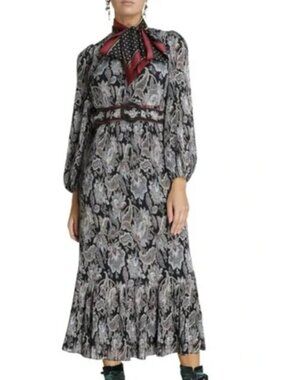 ZIMMERMANN Ladybeetle Pleated Midi Dress NWT